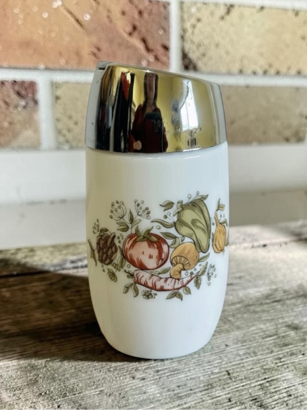 VTG Van Pak Canada Milk Glass Sugar Dispenser Spice of Life